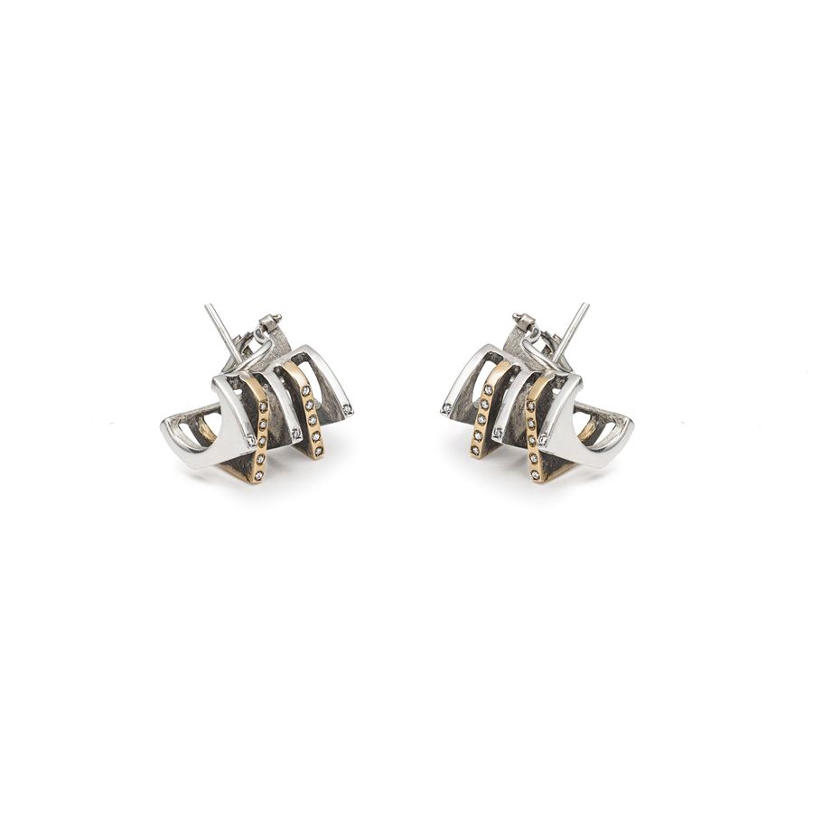 'Congiunzioni' 5 elements earrings with stones CONGIUNZIONI | OR5 CONPAGBR SQ32